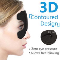 Masque de sommeil pour dormeur latéral 3D masque contour des yeux 100% bloquant la lumière bandeau couverture des yeux doux confort ombre des yeux couleur noire
