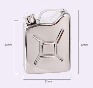 กระติกน้ำสุราสแตนเลสแบบพกพา H885 สีพื้น สำหรับใส่เหล้าวิสกี้ ไวน์ เหมาะสำหรับการเดินทางท่องเที่ยว - Product Image 6