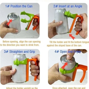 Soporte de ventosa doble para latas de bebidas de ABS al por mayor con tapa antiderrame y - Product Image 2