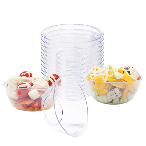 Offre Spéciale 12oz Bol En Plastique Bol En Plastique Salade De Fruits Bol À Sauce En Plastique Tasse À <span class=keywords><strong>Mousse</strong></span> Jetable Dessert Pudding Bol En Plastique - Product Image 3