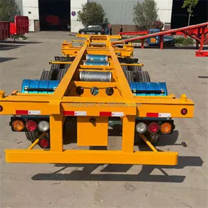 Châu Phi mua phẳng 40-Foot hãng xe TANDEM 3-Axis 40-Foot khung container khung 40-Foot xe tải và Trailer kích cỡ