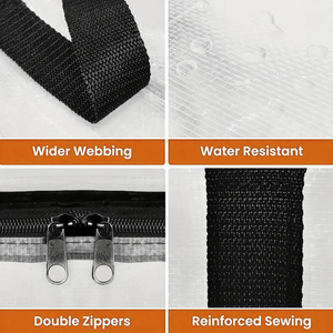 Hanke ekstra büyük holografik hareketli sırt çantası hayvan baskı ağır sapanlar uzun taşıma kolları fermuarlı depolama PP dokuma - Product Image 5