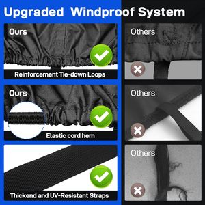 Funda Protectora para Bote Neumático Oxford de Alta Resistencia y Funda para Motor Fuera de Borda, Protección Invernal para Exteriores Resistente al Viento con Correa Fuerte - Product Image 3