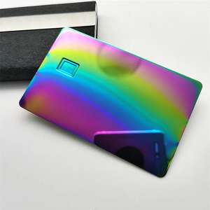 Tarjeta de Crédito de Metal Negro Mate con Chip de Acero Inoxidable 304, Acabado Dorado Cepillado, Producción de Tarjetas de Crédito, Grosor de 0.8, Banda Magnética - Product Image 2