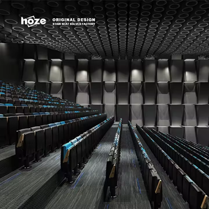 HOZE HS-4101カスタムシアター家具モダンデザイン折りたたみ式オーディトリアムチェアスチール教会学校ホテルスタジアム席 - Product Image 3