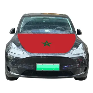 Venta al por mayor 120x150cm Marruecos Car Hood Covers Bandera Asequible Resistente al desgaste y Durable Car Engine Hood Cover