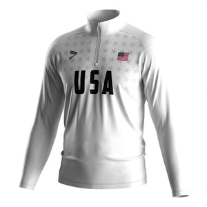 Sweat-shirt à col zippé 1/4 personnalisé pour homme, en polaire et polyester, à manches longues, pour le golf et la lutte - Product Image 1