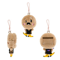 Mini sac en peluche personnalisé Porte-cartes personnalisé Porte-monnaie en peluche avec fermeture éclair porte-clés pour cadeaux de Noël