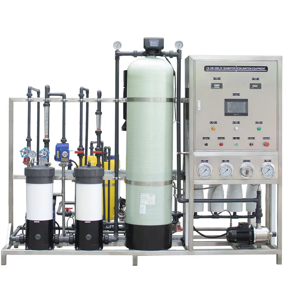Cosmetic RO Water treatment equipment 500LPH sea water treatment in thermal power plant