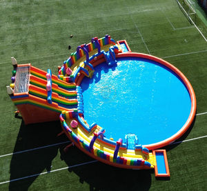 Parc aquatique <span class=keywords><strong>gonflable</strong></span> avec <span class=keywords><strong>toboggan</strong></span> aquatique, <span class=keywords><strong>toboggan</strong></span> en PVC Jmper avec <span class=keywords><strong>piscine</strong></span>, <span class=keywords><strong>piscine</strong></span>, amusement pour l'été - Product Image 1