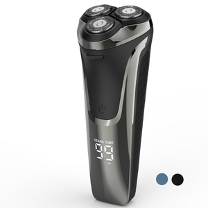 Rasoio Elettrico Rotante a 3 Testine per Uomo, con Doppia Lamina Flottante 3D, Utilizzo a Secco e Bagnato, Rifinitore Laterale a Scomparsa, IPX7, LCD, Ricaricabile USB - Product Image 1