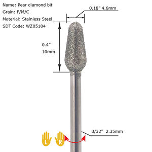 Furador Elétrico para Unhas em Forma de Pêra com Ponta de Diamante para Redução de Unhas - Product Image 4