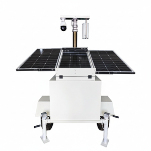 Remorque CCTV mobile extérieure personnalisée à énergie solaire pour chantiers temporaires, équipée de l'IA Edge - Product Image 1