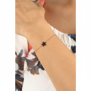 Azuris 925 Sterling Silver Mini Star Bracelet Fine Body <b>Chain</b> Jewelry Turkey Origin - Product Image 2