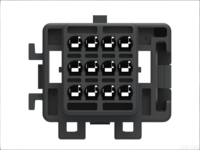 Connecteur Électrique Suspendu Libre TE Original 12 Broches, Boîtier Mâle Automobile 2452993-1, Terminal à Sertir, Coque Plastique, Fil-Fil