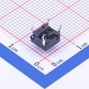 YTSD001A0502503A Tactile Switch Through hole-4P,6x6mm Switch Single Pole Single Throw Round Button 2.5N Through Hole - Product Image 2