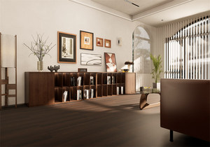 Suelo Vinílico SPC Premium de Roble Oscuro Ahumado de 7.5 mm, Impermeable, para Espacios Residenciales y Comerciales - Product Image 4