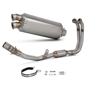 Sistema de Escape Completo Modificado para Motocicleta, Kit de Escape de Acero Inoxidable, Tubo de Enlace Medio Delantero, Silenciador AKRA S9 con DB Killer para CFMOTO 450MT - Product Image 2