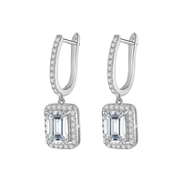 Boucles d'oreilles de luxe en argent 925 en gros, motif Yin Yang Tai Chi, avec moissanite, pour mariage