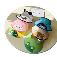Sombrero de Pescador de PVC con Estampado de Dibujos Animados para Niños, Unisex, Protección Solar UV para Verano