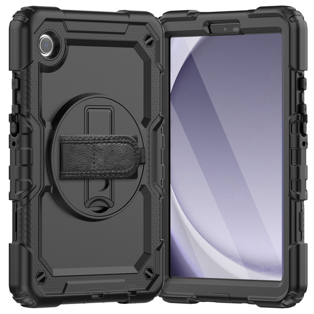 Armor Rotating Kickstand Silicone PC Tablet Stand Case Protective Cover for Samsung Tab A9 A9 Plus A8 A7