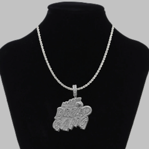 Custom Moissanite Silver Hip Hop Pendant Logo Necklace VVS Diamond Mossanite Letter Moissanite Name Pendant With <b>Iced</b> Out <b>Chain</b> - Product Image 4