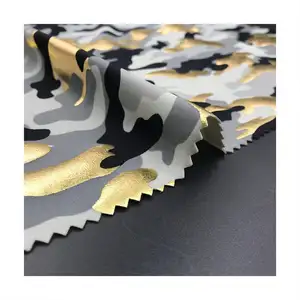 Piccolo MOQ 190g Nylon Spandex personalizzato lamina d'oro stampato tessuto costumi da bagno mimetico all'ingrosso
