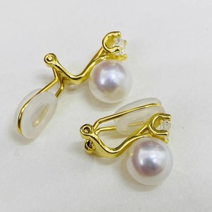 22493DIY Accessoires en perles Argent S925 Bijoux en argent tendance Clip d'oreille avec perles rondes de 8-11 mm Plateau vide Boucles d'oreilles à clous - Product Image 2