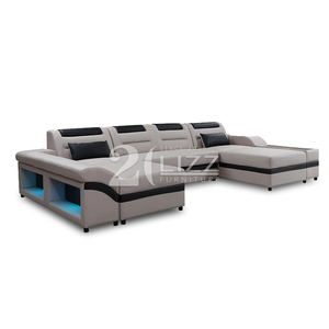 Divano Letto Sezionale a U in Pelle Venus Moderno 2026 con Luce LED e Contenitore - Ultimo Modello - Product Image 4