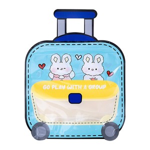 Bolsa de plástico con forma de maleta colorida para envasar dulces, bocadillos, juguetes pequeños y condimentos. - Product Image 1