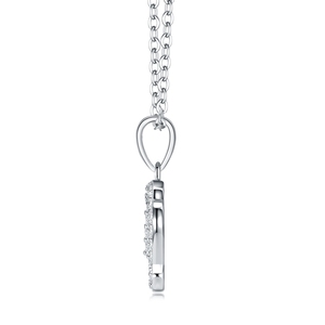 Collar con Colgante de Plata de Ley 925 Antideslustre con Símbolo del Horóscopo Virgo y Moissanita Brillante de Brillo Intenso - Product Image 2