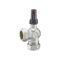 Vanne de dérivation automatique HEAPE série HP-SV06 en laiton CW617 22x22mm pour systèmes de chauffage et de plomberie
