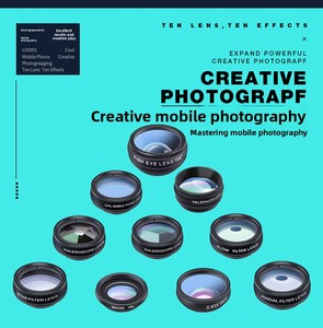Kit d'objectifs universels pour téléphone 10 en 1, grand angle 0,63X, <span class=keywords><strong>macro</strong></span> 15X, 198 °   Filtre d'objectif Fisheye Téléobjectif CPL Star Flow Kaléidoscope - Product Image 4