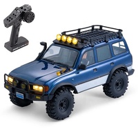 Coche RC FMS 1/10 Land Cruiser LC80 RS FCX10 PRO sin Escobillas, Control Remoto de 2.4 GHz, Eje Portal, Transmisión de Dos Velocidades, Diferenciales con Bloqueo