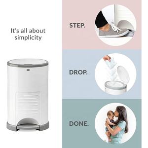 Mini Lasting Hygienic Geruchs-und Freis prec heinrich tung Baby 25L Windeln Entsorgung Pure White 6 Wochen 2 Monate Fuß pedal behälter für zu Hause - Product Image 6