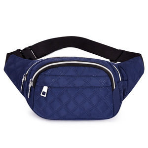 Hot Selling Large Capacity Plaid Fanny Pack Ladies Outdoor Running Nylon <b>Crossbody</b> Waterproof Tactical Waist <b>Bag</b> - Product Image 3