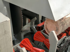 Ligne de sciage de <span class=keywords><strong>machine</strong></span> de coupe de croix de rondin de bois de rendement élevé pour la scierie - Product Image 5