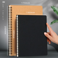 Carnet de notes personnalisé avec logo imprimé sur couverture en papier kraft A5, reliure spirale, cadeau