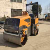Mini-compacteur vibrant 1-3 tonnes diesel à double tambour avec moteur Changchai et moteur hydraulique