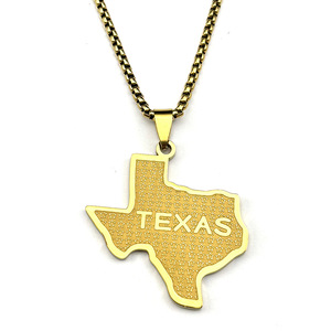 Collar con colgante de <span class=keywords><strong>mapa</strong></span> pequeño con efecto desgastado, estilo hip-hop europeo y americano, cadena de perlas, cadena de clavícula punk de moda - Product Image 6