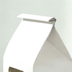 Bolsas de Papel Kraft Blancas Personalizadas con Ventana Transparente y Cierre Autoadhesivo para Aperitivos, Pan, Postres y Artículos Similares - Product Image 3