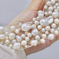 Nouveauté Collier en perles fait main Design Collier ras du cou en perles d'eau douce naturelles pour femmes et filles par Gift Party