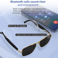 Lunettes de traduction intelligentes AI Lunettes de traduction de dialogue automatique multilingue Lunettes de soleil BT Call Music Earphone