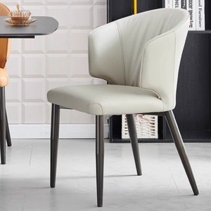 Chaise <span class=keywords><strong>de</strong></span> négociation d'hôtel haut <span class=keywords><strong>de</strong></span> gamme en tissu doux, style minimaliste italien, avec dossier, pour <span class=keywords><strong>restaurant</strong></span> et salle à manger - Product Image 4