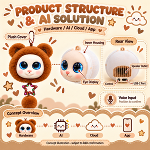 Jouet robot en peluche IA avec fonction de racontage d'histoires et mémoire longue durée pour l'éducation des tout-petits, collection de cadeaux, fabrication OEM, approvisionnement direct du fabricant - Product Image 4