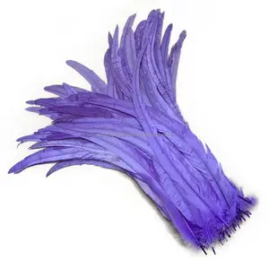 Hot Sale Wholesale Violet Rooster Tail Feathers 40-45 cm Rooster Cock Feathers for Carnival Decor