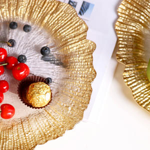 Assiettes rétro de style européen, assiettes en dentelle dorée soleil, assiettes froides pour la maison, assiettes à steak et salade, assiettes à dessert - Product Image 5