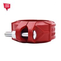 Raccords de tuyauterie 1/2 pouce, en fonte ductile, à joint rigide rainuré, pliables, pour la lutte contre l'incendie / Certifiés FM/CE / Surface peinte