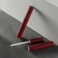Conteneur cosmétique vide pour mascara en aluminium/plastique rond de 4 ml avec bouchon à vis et brosse, impression de logo personnalisée