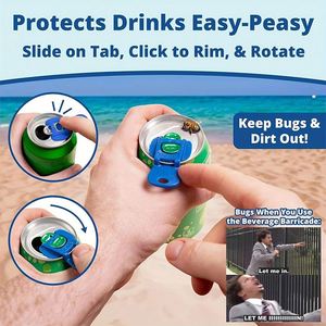 6Pcs Zenidoo Reusable Easy <b>Bottle</b> Openers <b>Plastic</b> Tab Pop <b>Beer</b> for Soda Drink Protector Anti-Bug Fly Beverage Protection - Product Image 3